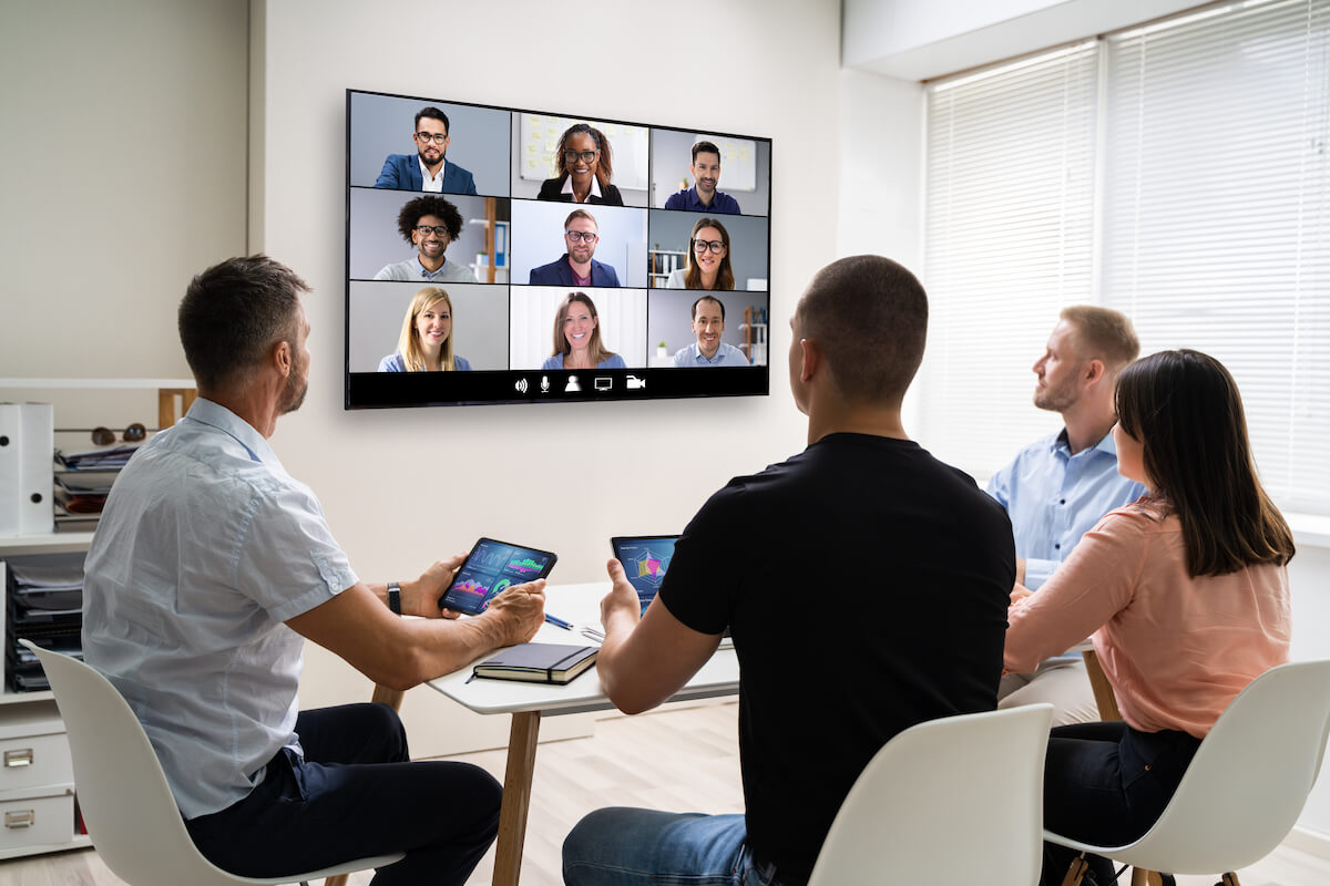 Board room meeting - video conferencing